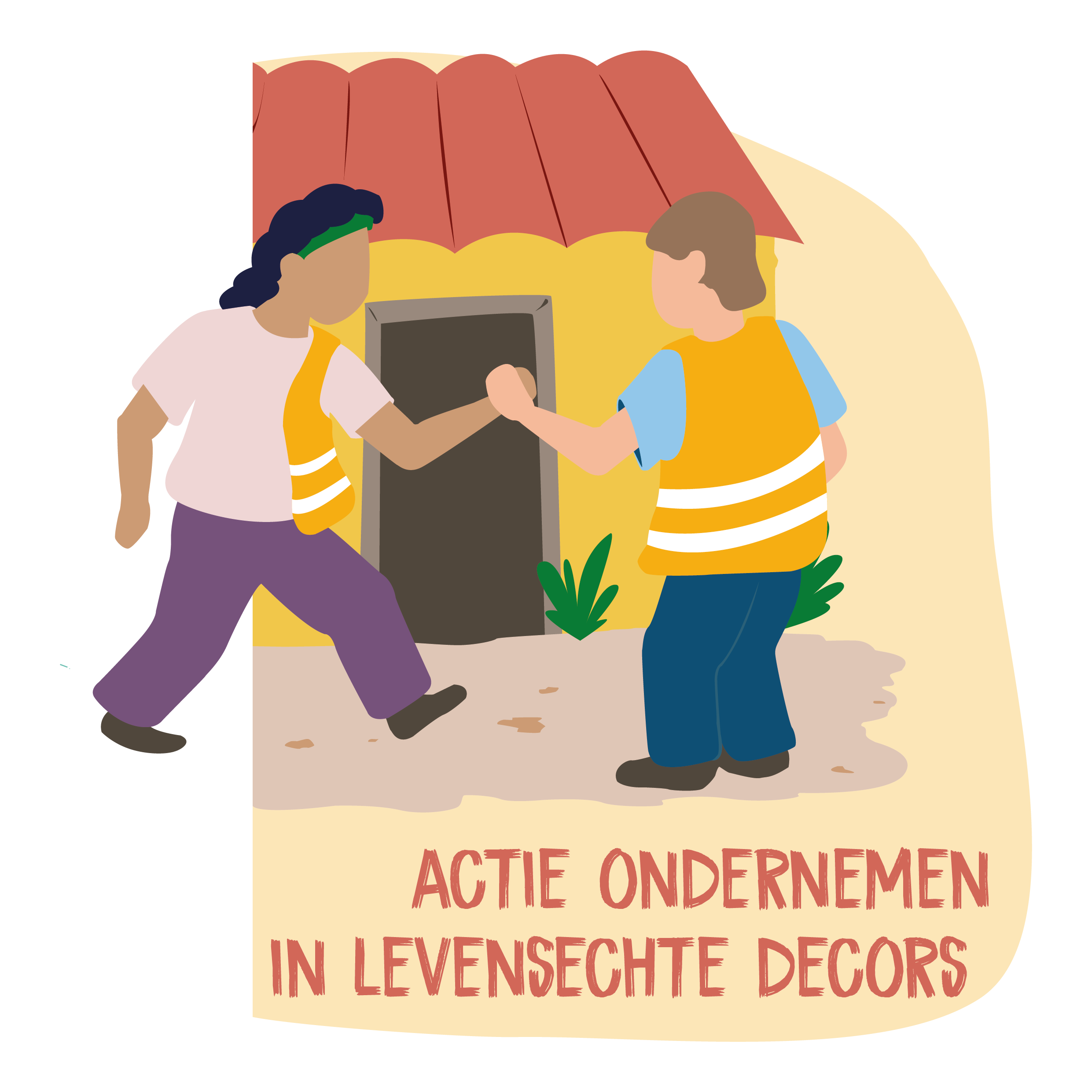 Actie ondernemen in levensechte decors