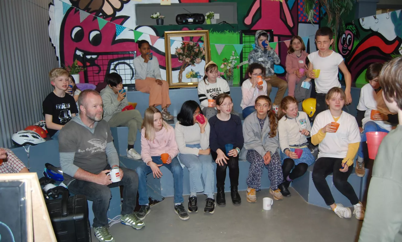 Foto genomen in het inleefatelier Achter de muur van Studio Globo.