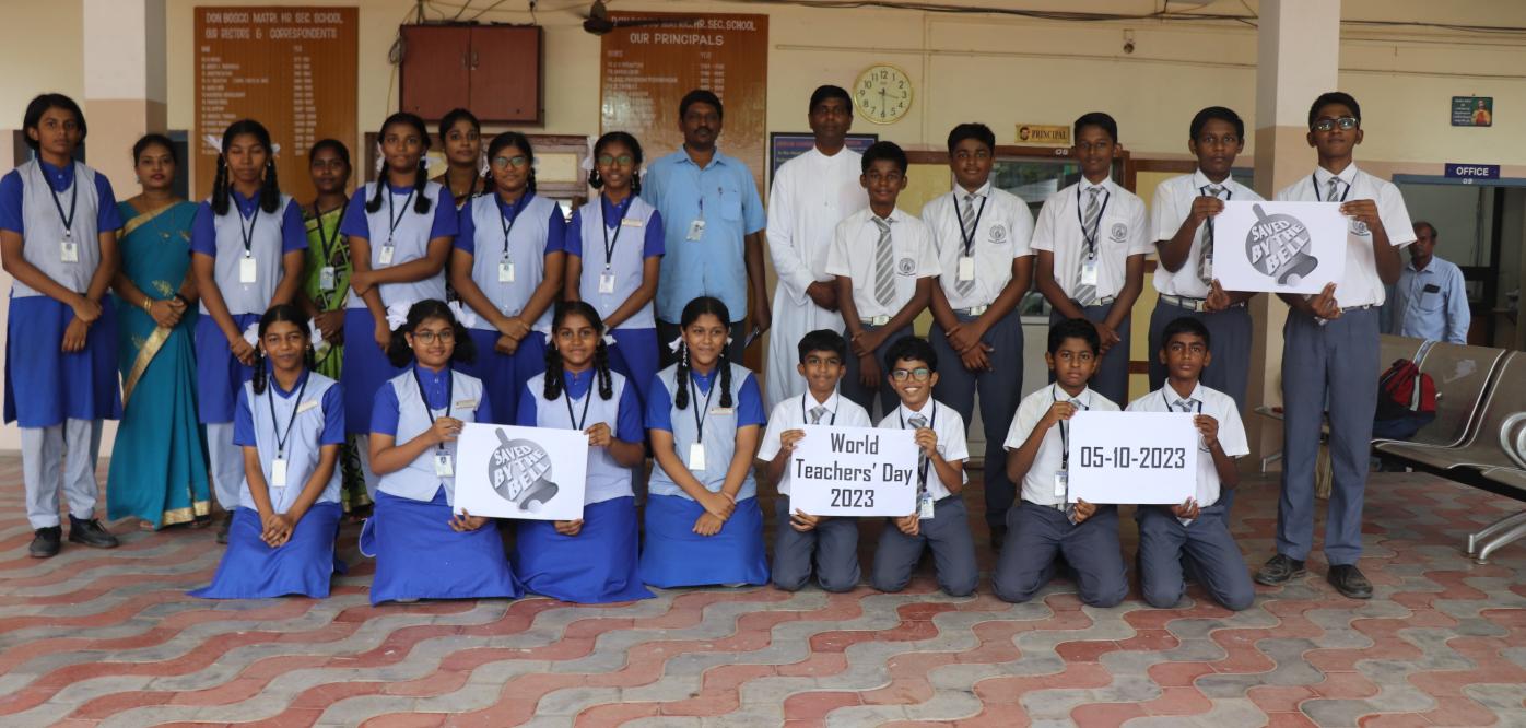 Een school uit India nam deel aan Saved by the bell.